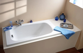 5x Bad plaatsbesparend, Allibert, FLAVIS PLAATSBESPAREND, Wit